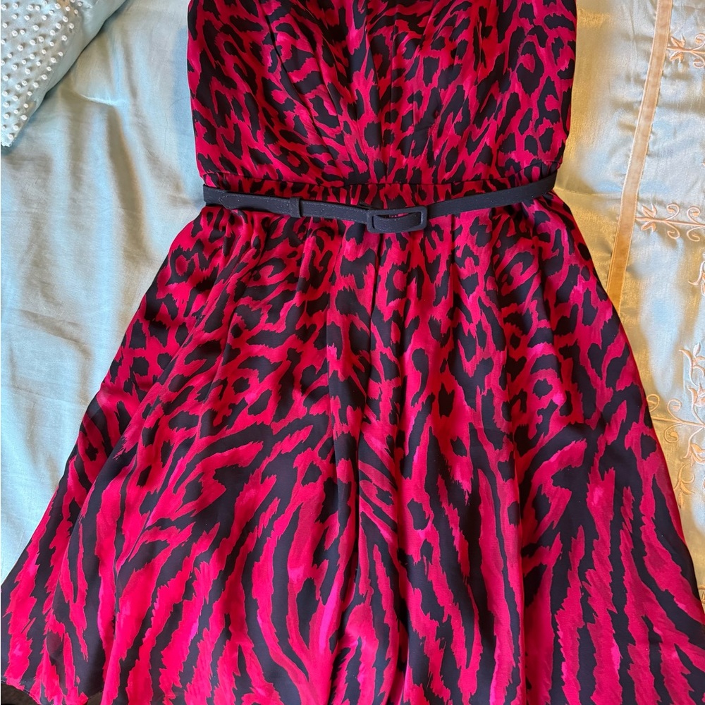 White House Black Market Red and Black Dress